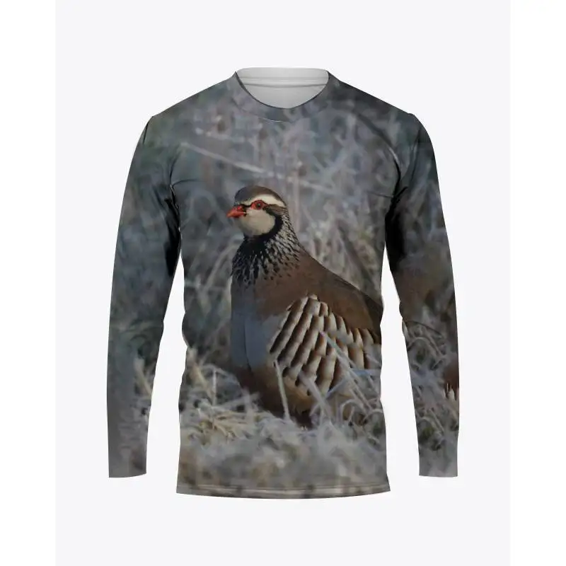 Camouflage Hunting Animals Quail Print Summer Men's O-Neck T-shirt Casual Long Sleeve Oversized Pullover Fashion Men Clothing - Image 4