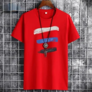 T shirt for men Anime Print Short sleeve Tee Tops 2025 Summer Men's clothing Harajuku Sportswear Loose Casual Cotton gym Tshirts